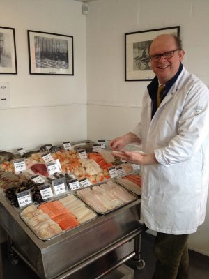 Iain Campbell at the Fish counter
